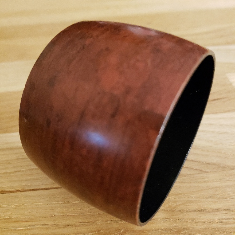 Wood Grained Statement Bracelet